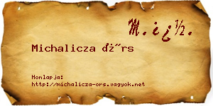 Michalicza Örs névjegykártya